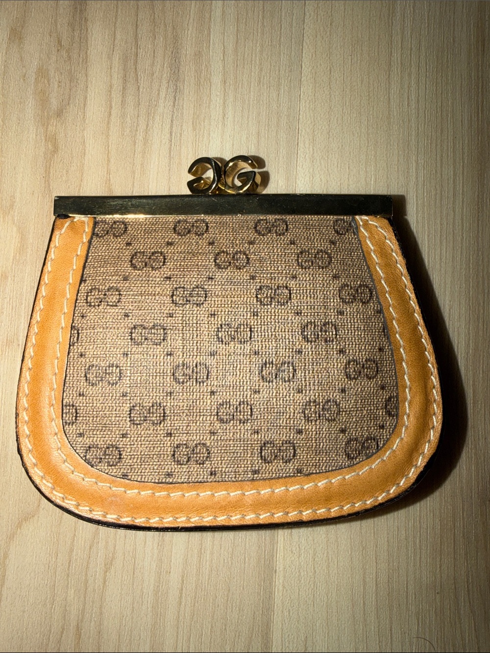 Gucci Vintage GG Monogram Coin Purse Pouch – Brown Canvas – Made in Italy